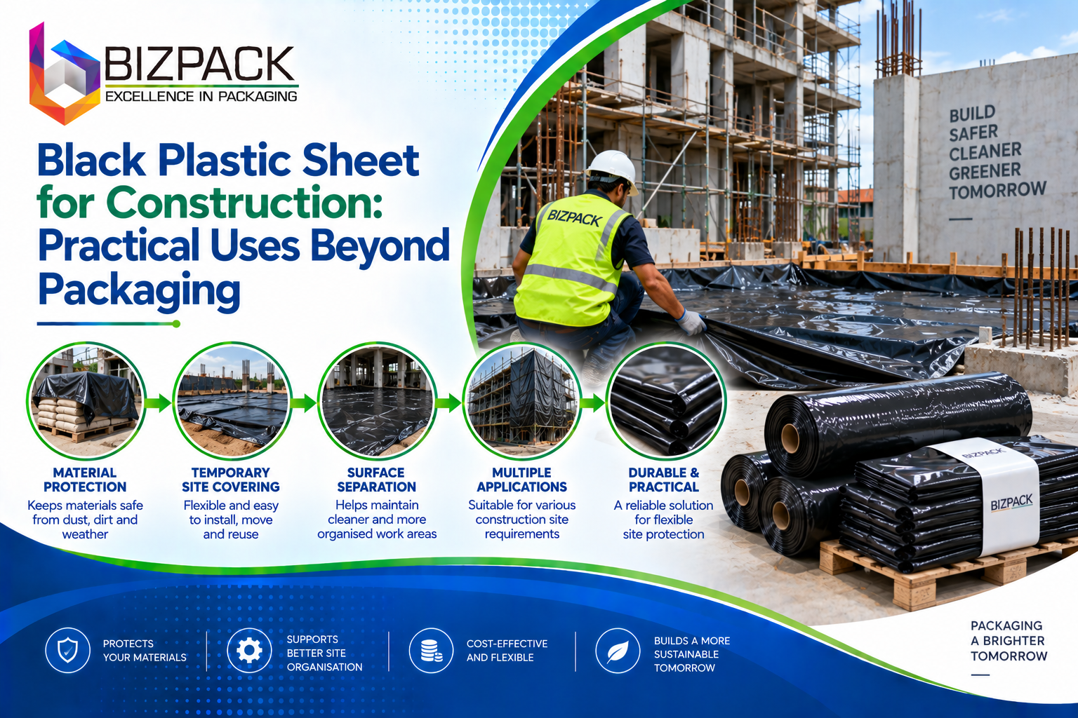 Black Plastic Sheet for Construction: Practical Uses Beyond Packaging